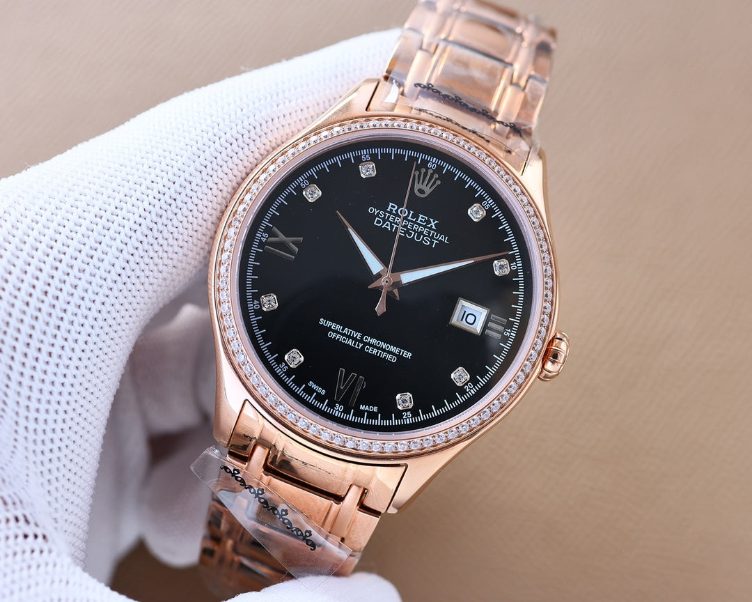 Rolex Datejust 40mm Silver Pink Gold