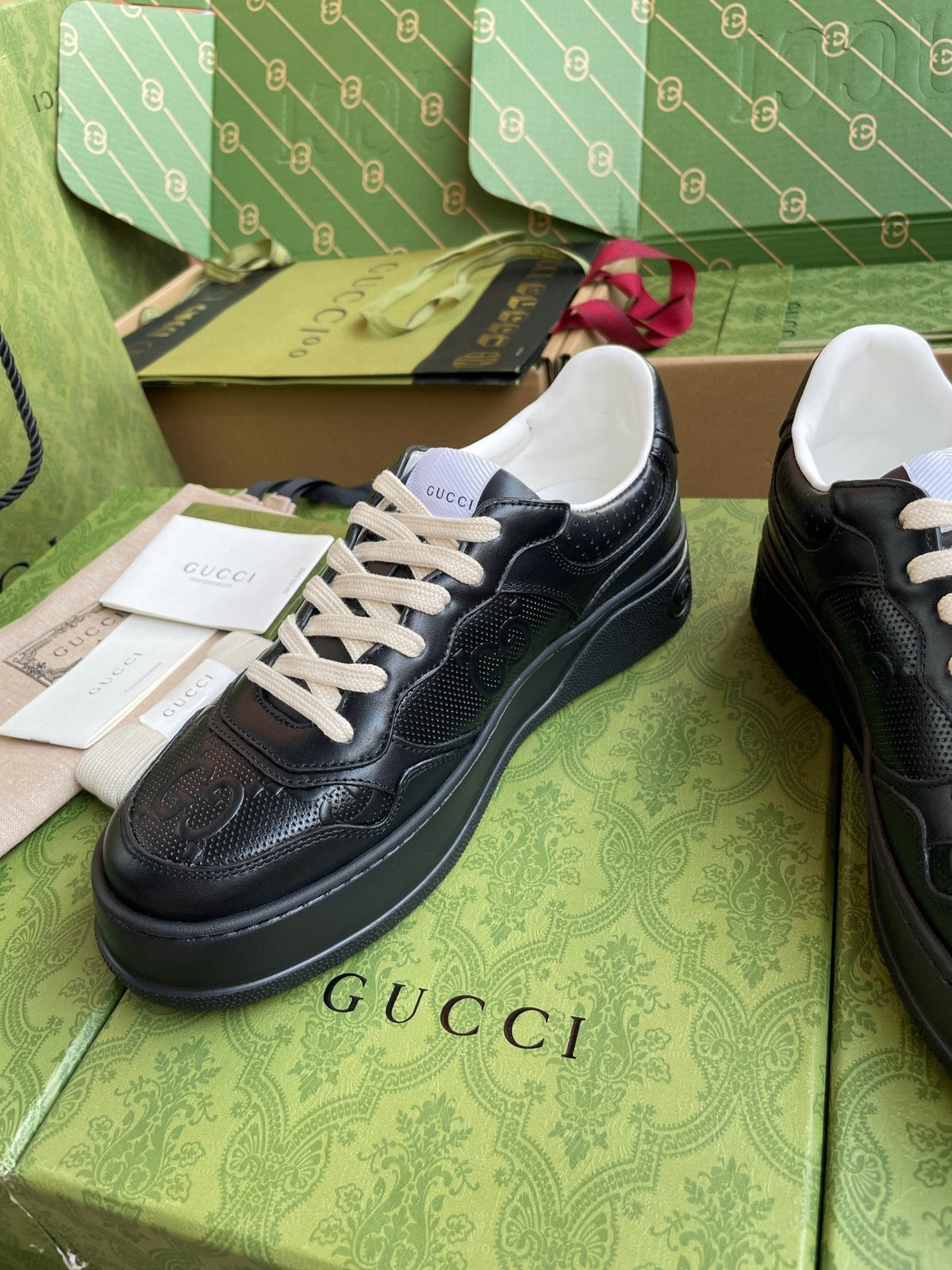 GG 26 Sneaker Black Calfskin 632886