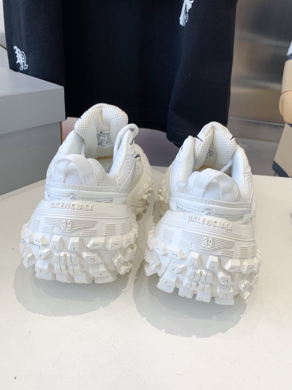 CHUNKY SNEAKERS IN WHITE MIX BLACK POLYURETHANE, POLYESTER AND NYLON
