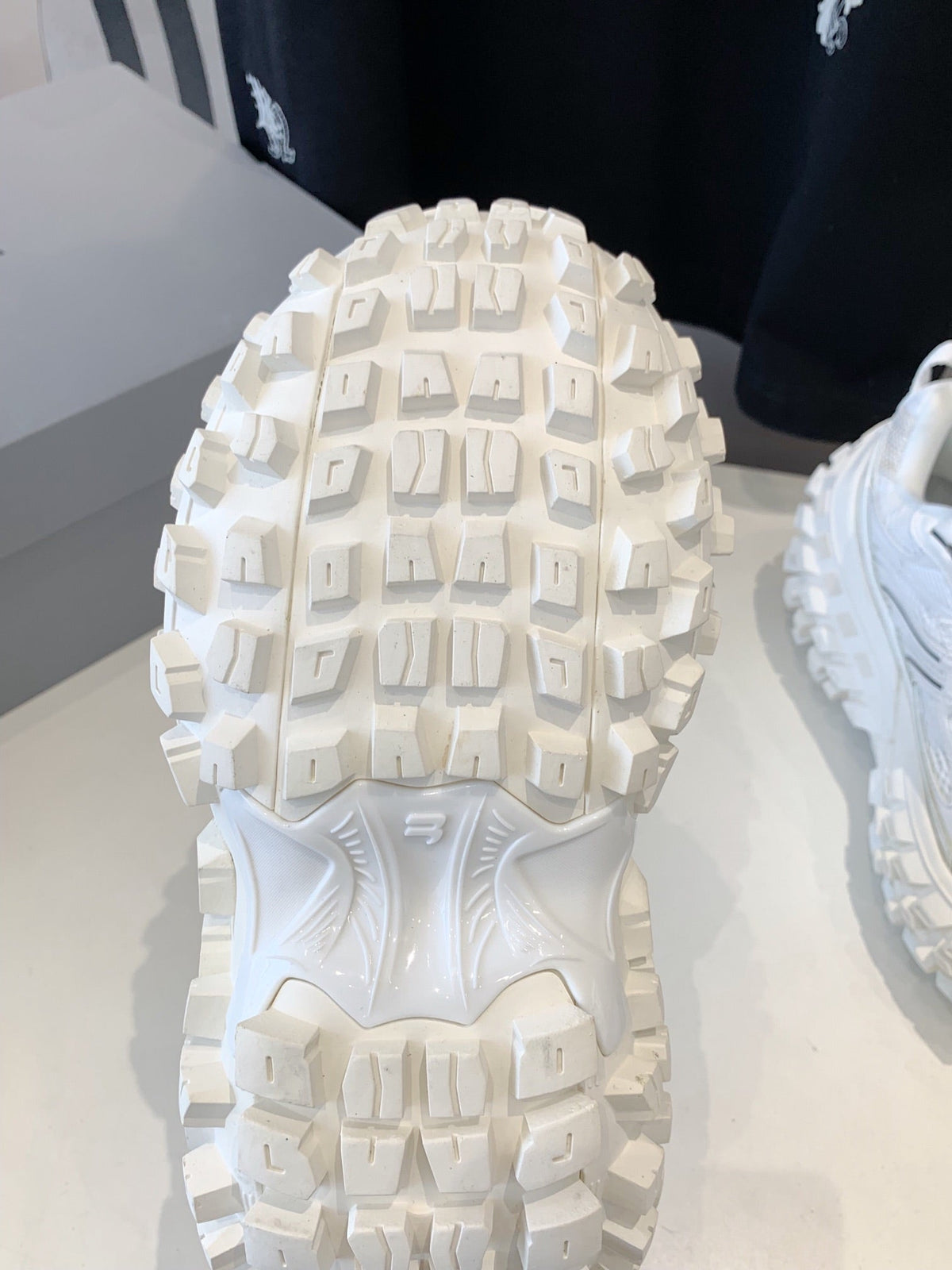 CHUNKY SNEAKERS IN WHITE MIX BLACK POLYURETHANE, POLYESTER AND NYLON
