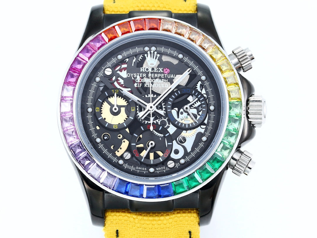 Rolex Daytona 43mm Black Yellow Diamond