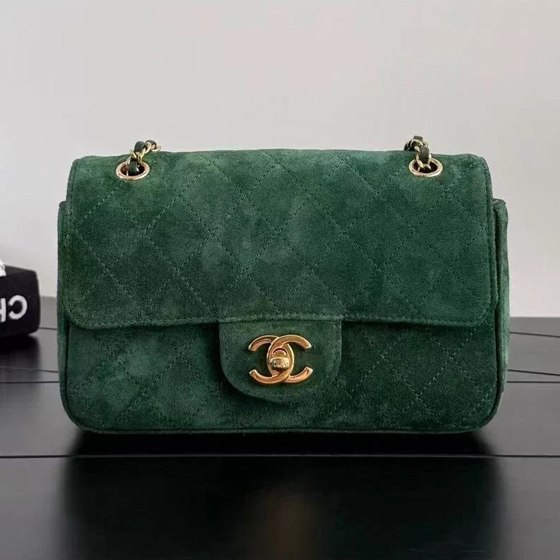 Chanel 2026 Flap Bag 20cm Suede Leather