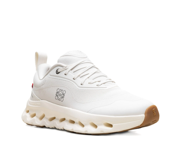 On x Loewe Cloudtilt 2.0 Sneakers In All White Fabric Rubber