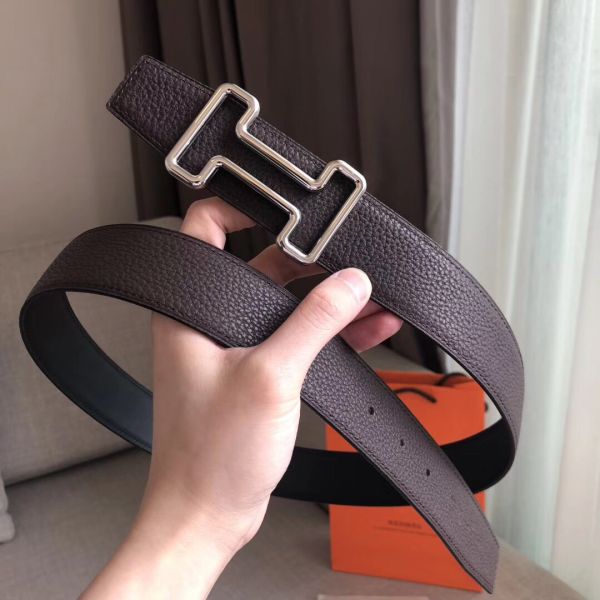 HERM Tonight 38MM Reversible Belt In Cafe Clemence Leather