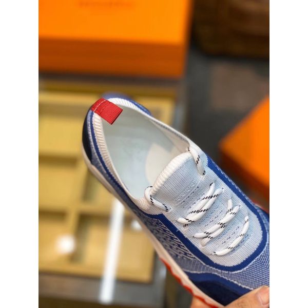 HERM Men's Addict Sneakers In Bicolor Blue Knit