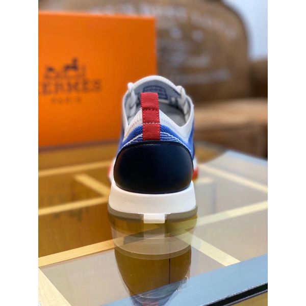 HERM Men's Addict Sneakers In Bicolor Blue Knit