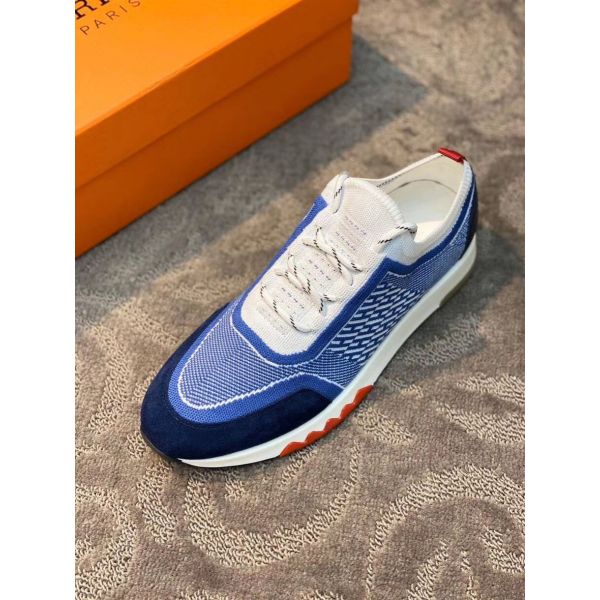 HERM Men's Addict Sneakers In Bicolor Blue Knit