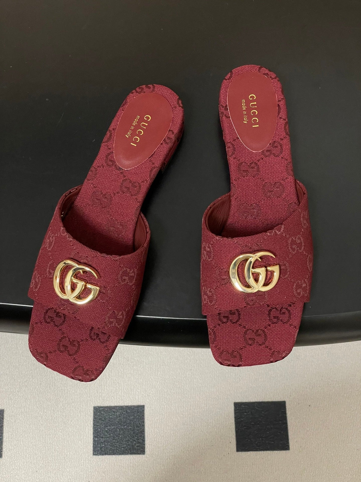 GG 26ss Flat Slippers Canvas Monogram
