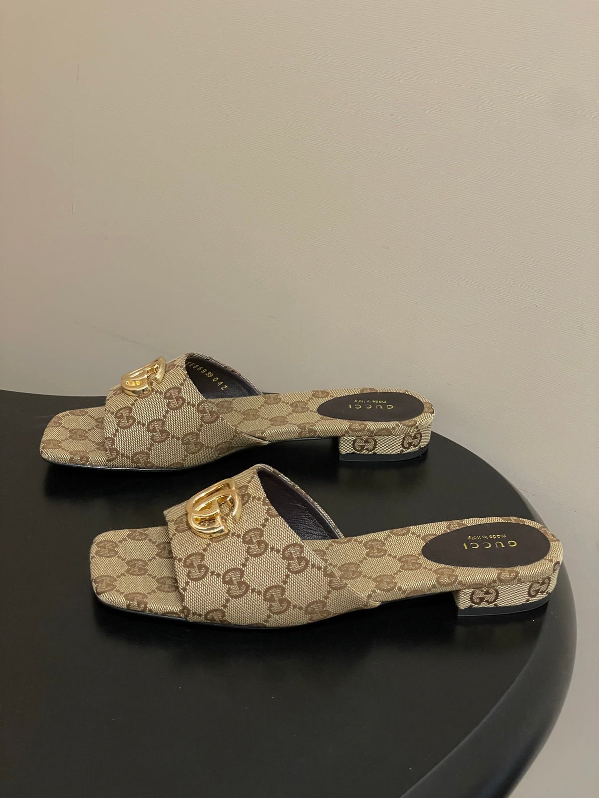 GG 26ss Flat Slippers Canvas Monogram