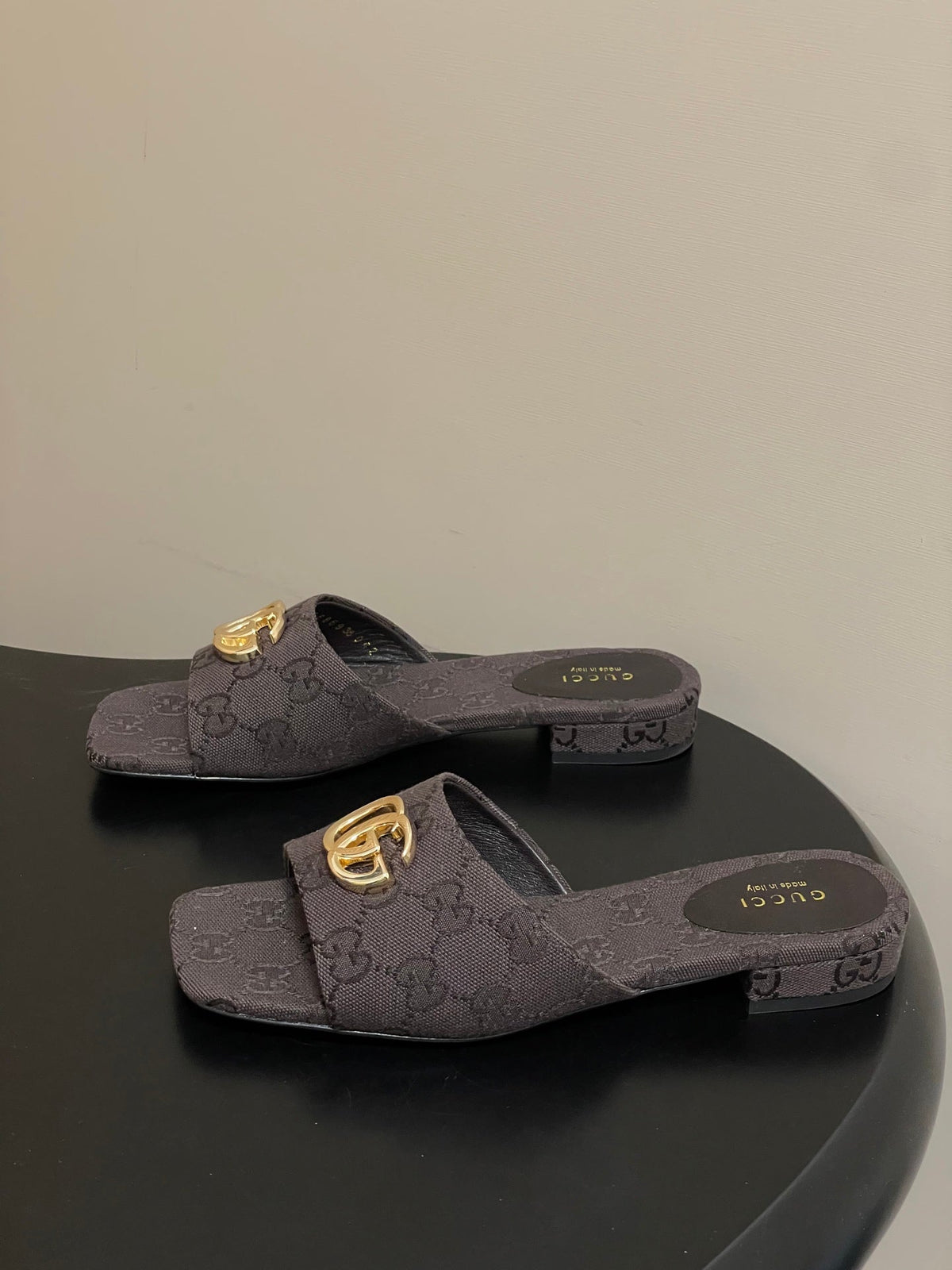 GG 26ss Flat Slippers Canvas Monogram