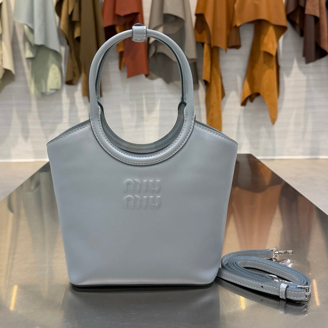 MiuMiu 2026 Ivy Small Tote Bag 17cm Calfskin