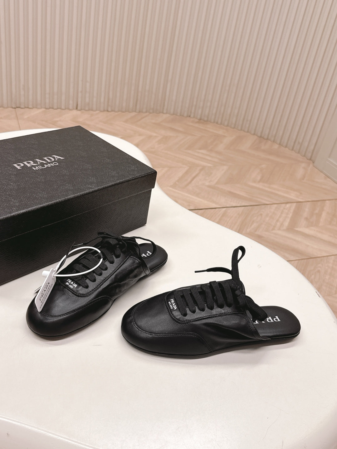 PRA 26S Mule Sneaker Black Sheepskin 600618