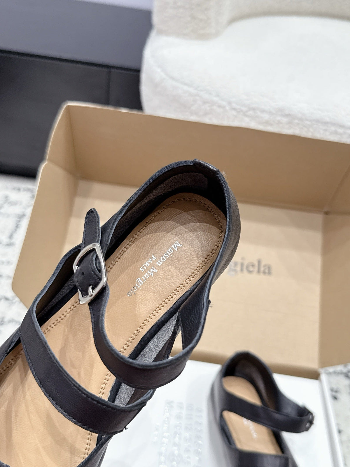 Maison Margiela 2026 Mary Jane Ballet Flat Sheepskin 923257
