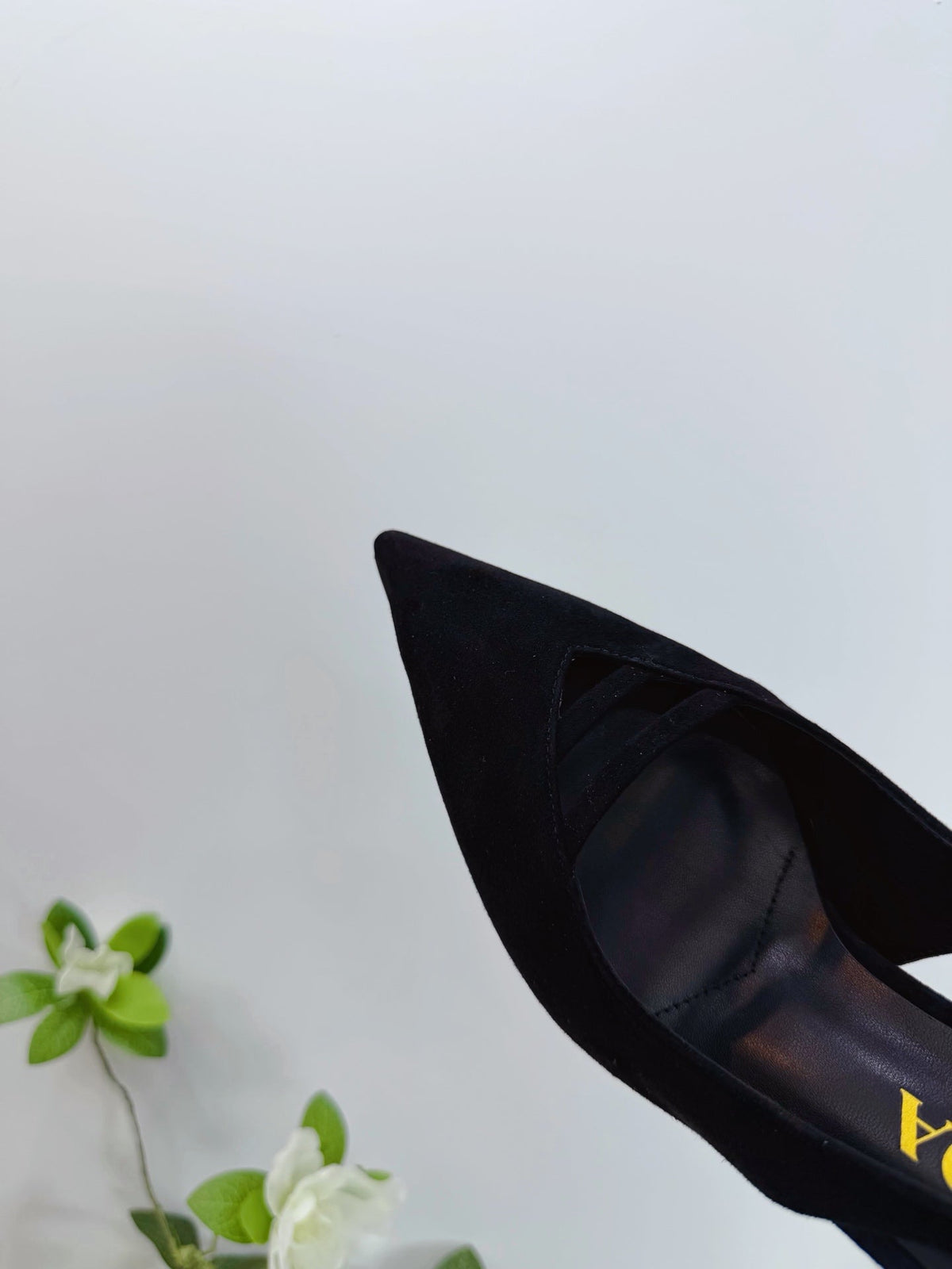 PRA 26SS Slingback 75 Black Suede 592342