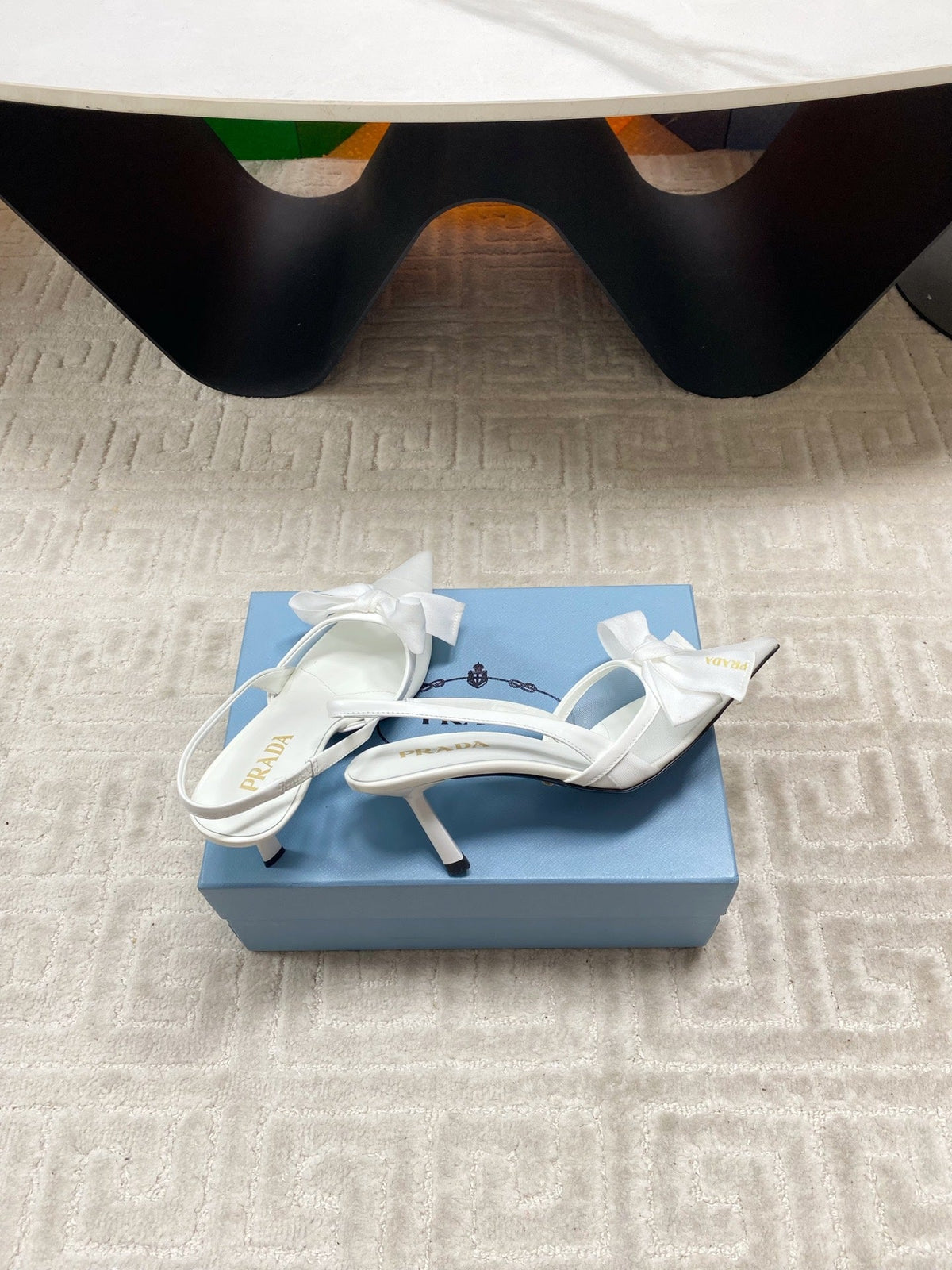 PRA 2026S Slingback 70 White Sheepskin 663435