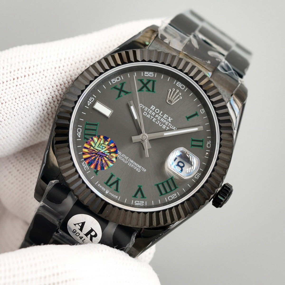 DATEJUST 41MM CUSTOM BLACK PVD WIMBLEDON DIAL