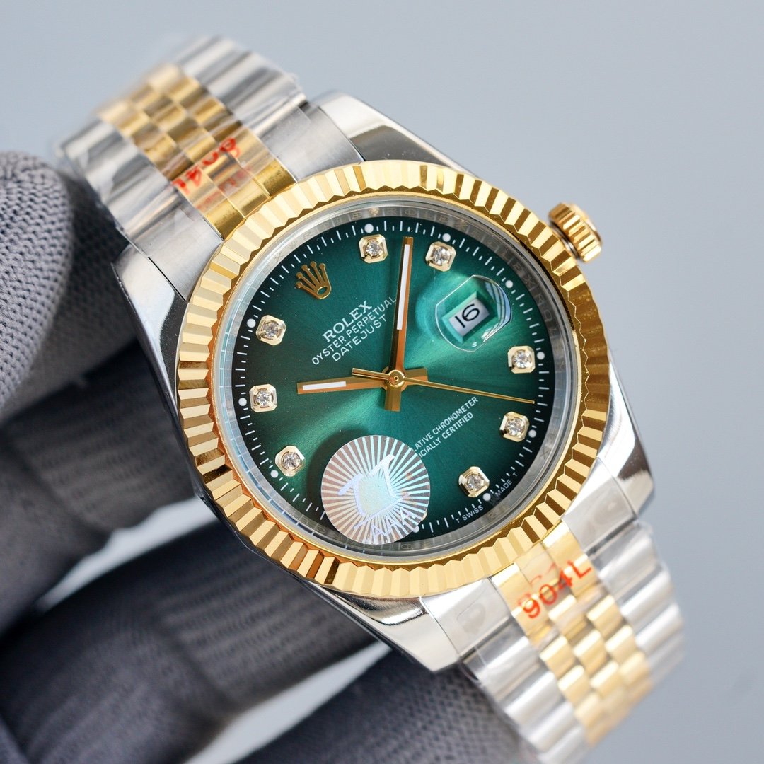 DATEJUST 41MM TWO-TONE GREEN DIAL JUBILEE BRACELET