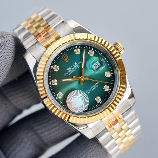 DATEJUST 41MM TWO-TONE GREEN DIAL JUBILEE BRACELET