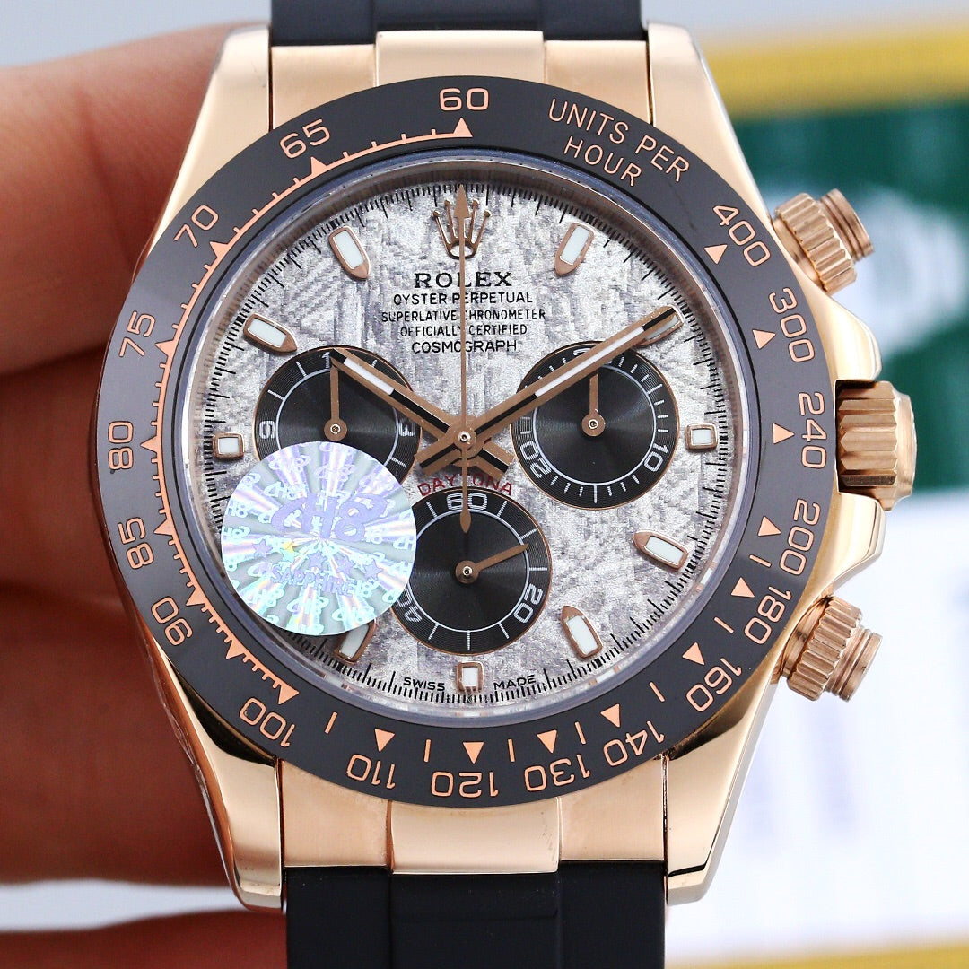 DAYTONA 40 CERAMIC ROSE GOLD METEORITE DIAL