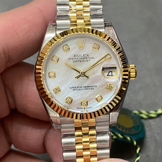 DATEJUST 31MM GOLD STEEL MOP DIAL