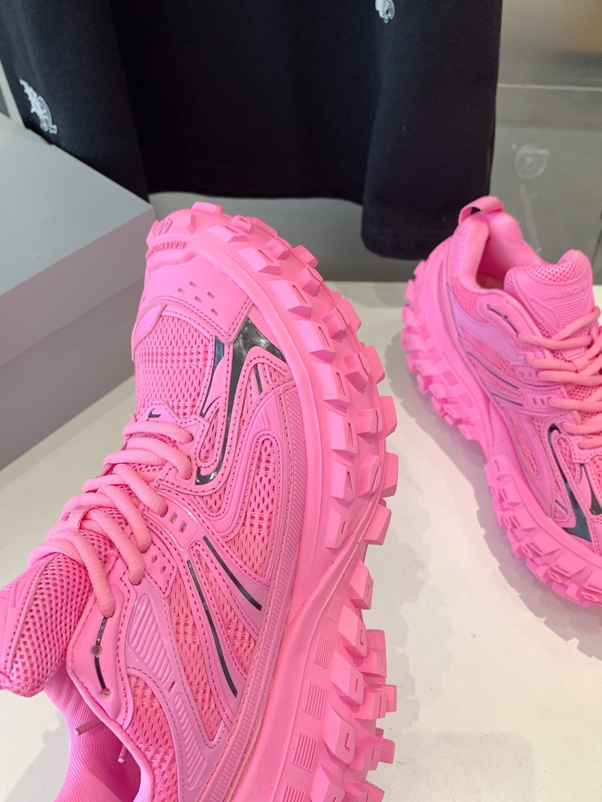 CHUNKY SNEAKERS IN PINK MIX BLACK POLYURETHANE, POLYESTER AND NYLON