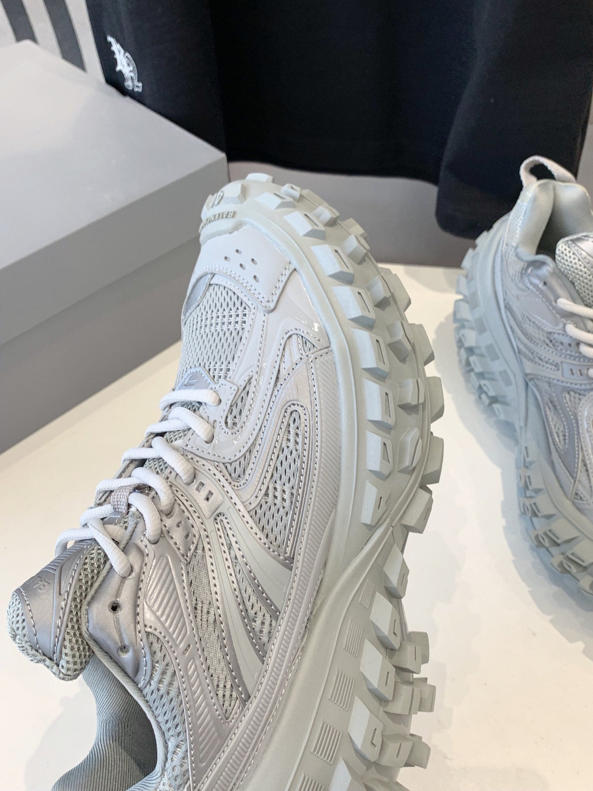 CHUNKY SNEAKERS IN BOMBAY GRAY POLYURETHANE, POLYESTER AND NYLON