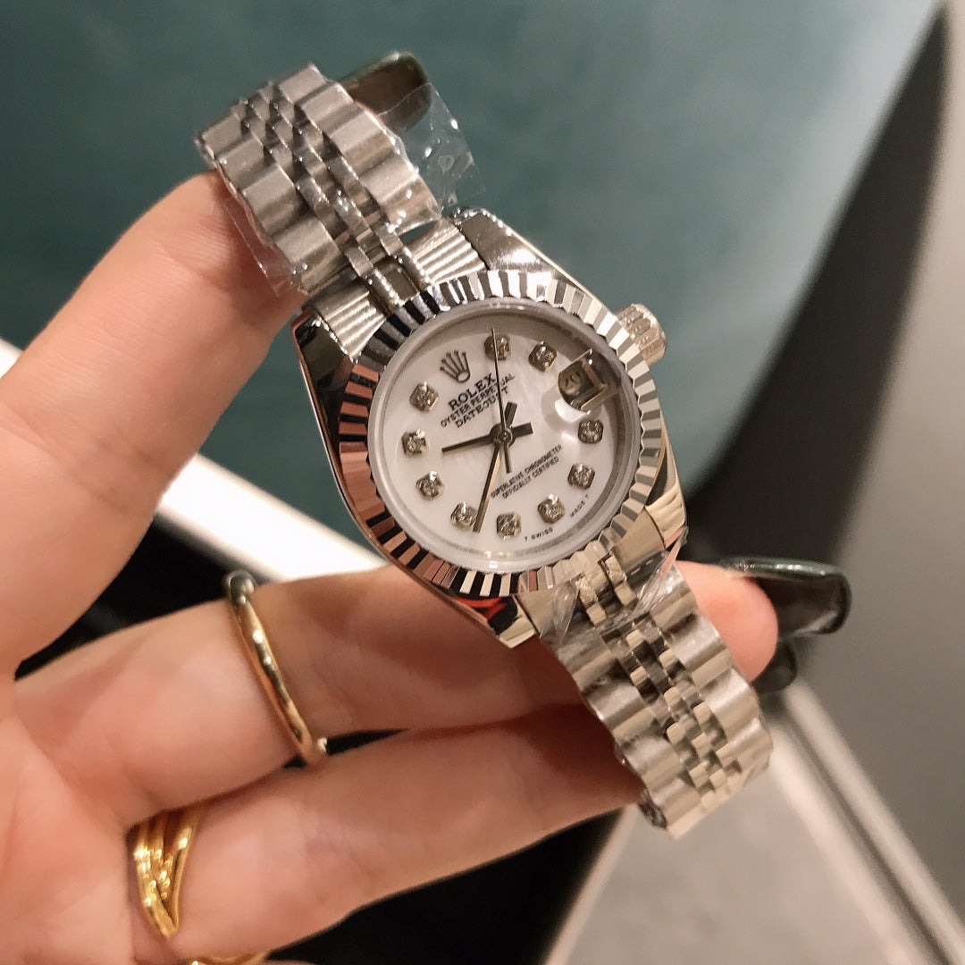 DATE JUST 28MM DIAMOND STUDDED