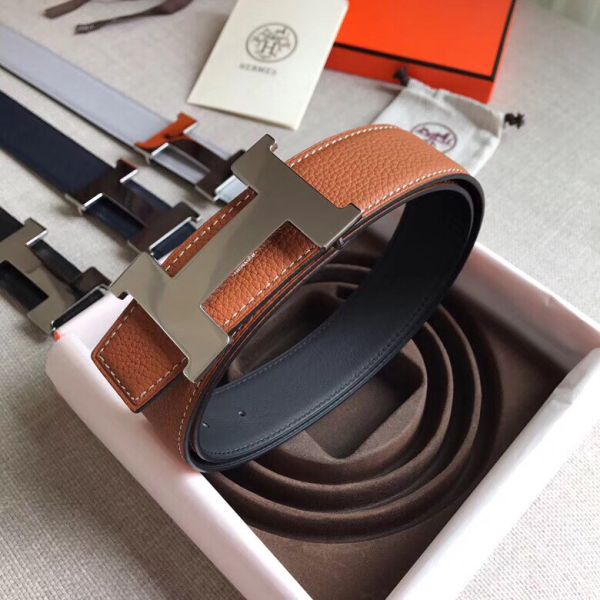 HERM Constance Belt Buckle & Brown Clemence 38 MM Strap