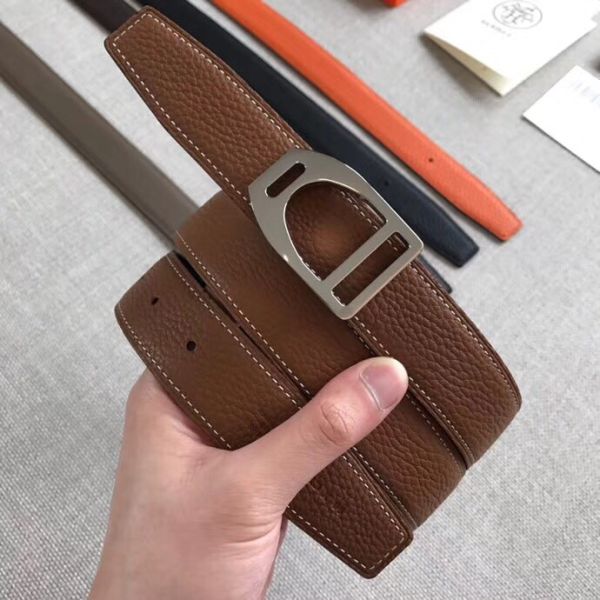 HERM Etrier Buckle Belt & Brown Clemence 32 MM Strap