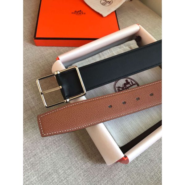 HERM Brown Saddle 38MM Reversible Belt