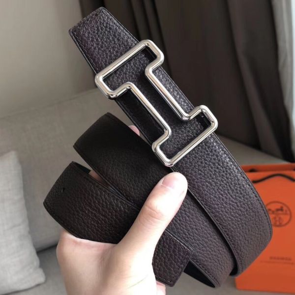 HERM Tonight 38MM Reversible Belt In Cafe Clemence Leather