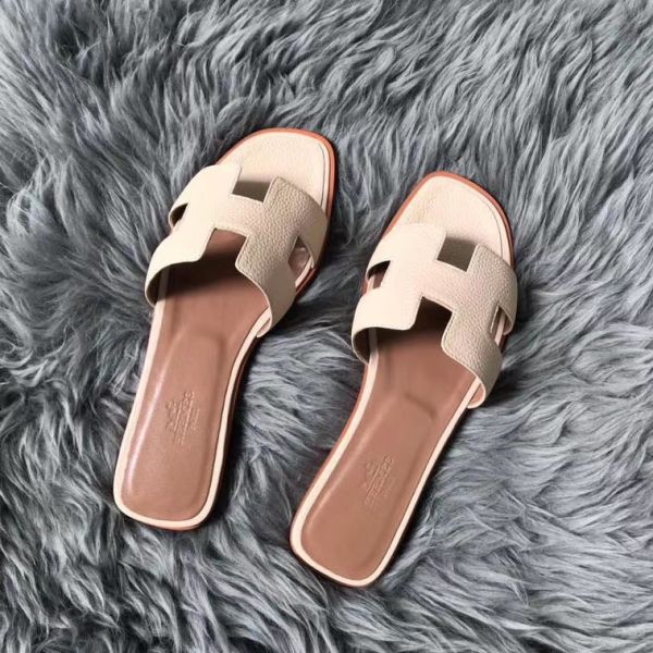 HERM Oran Sandals In Beton Clemence Leather