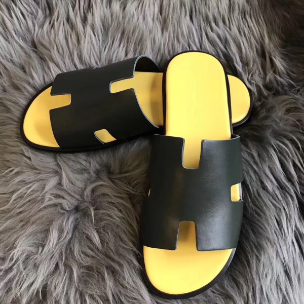 HERM Izmir Sandals In Dark Green Swift Leather