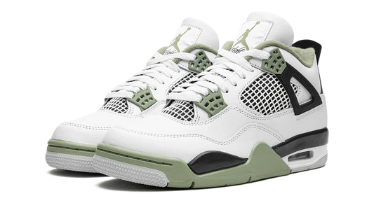 Nike Air Jordan 4 Retro White Green Black Suede