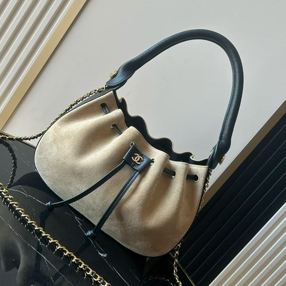 Chanel 2026 Small Hobo Bag 24cm Suede Leather