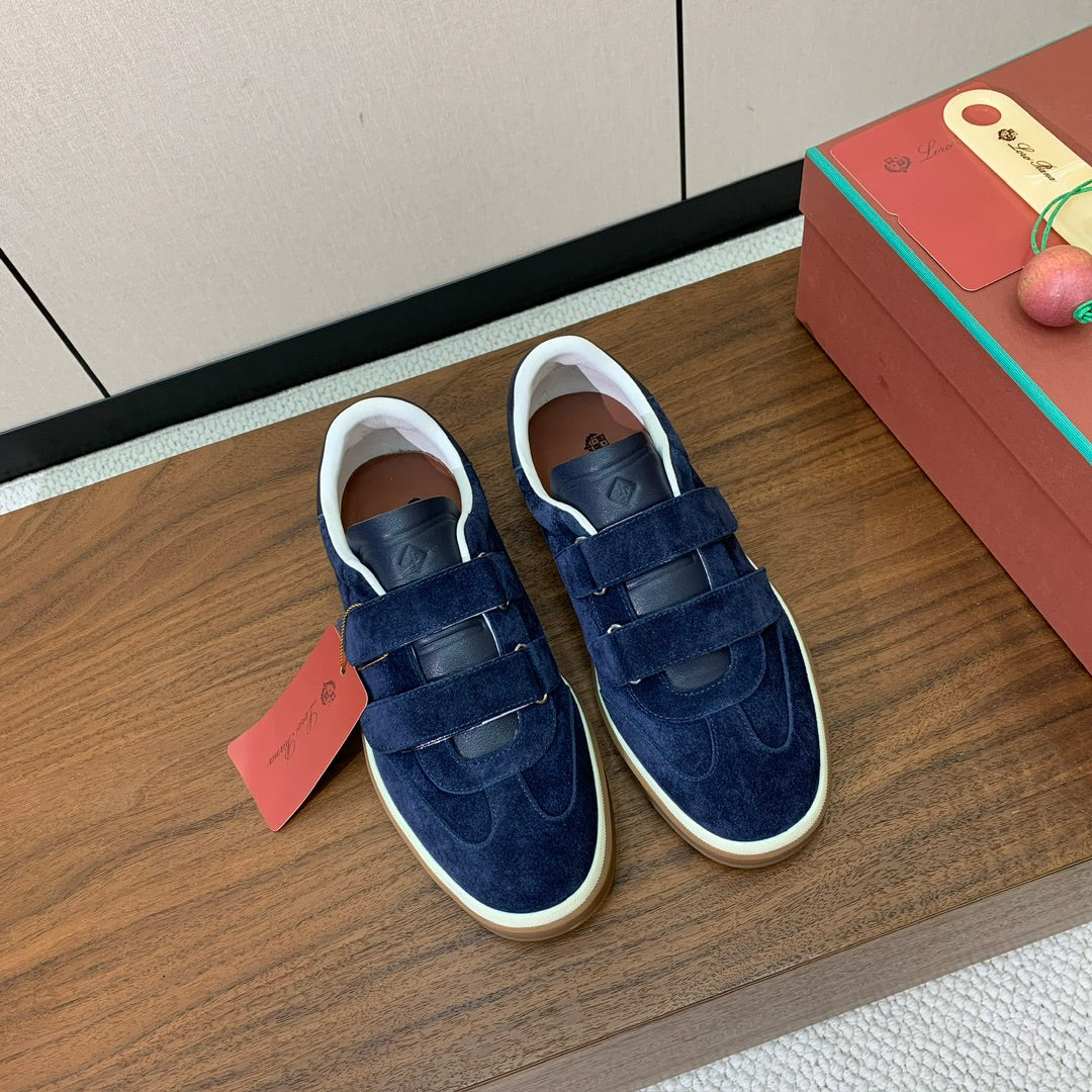 LP 26SS Velcro-strap Sneaker Blue Suede Leather 606506