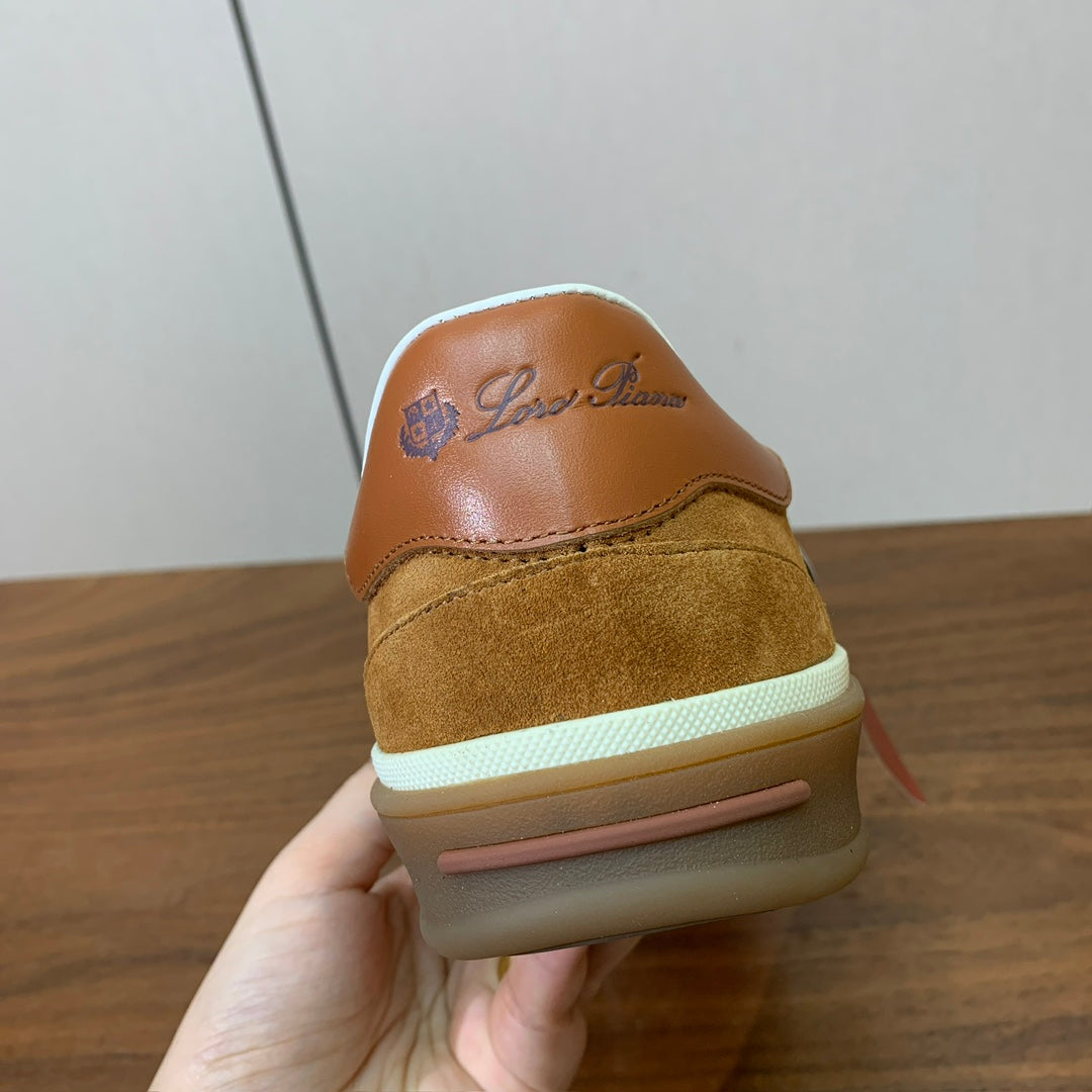 LP 26SS Velcro-strap Sneaker Camel Suede Leather 606507