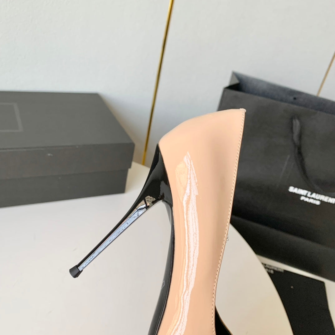 SL TRIANGLE BASIC HIGH HEELS BISQUE CALFSKIN