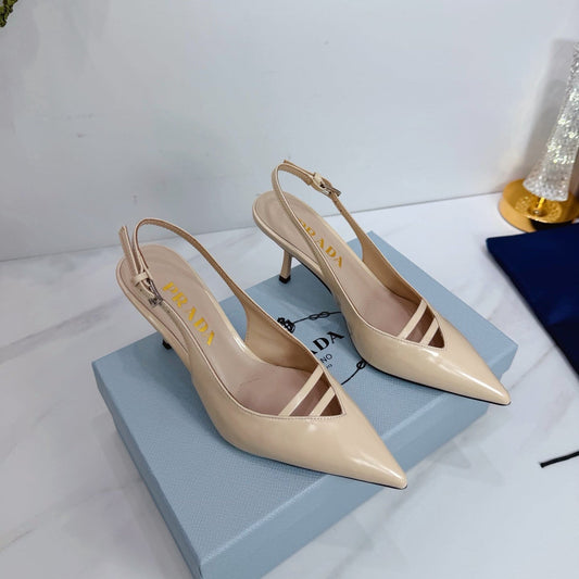 PRA 26SS Slingback 75 Beige Patent Leather 592340