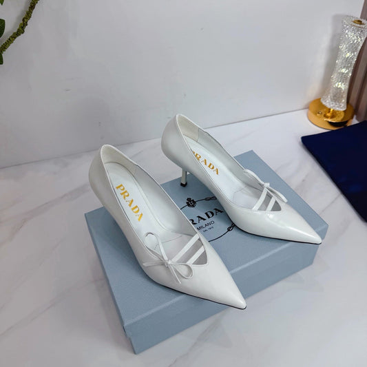 PRA 26SS High Heels Pumps 75 White Patent Leather 592353