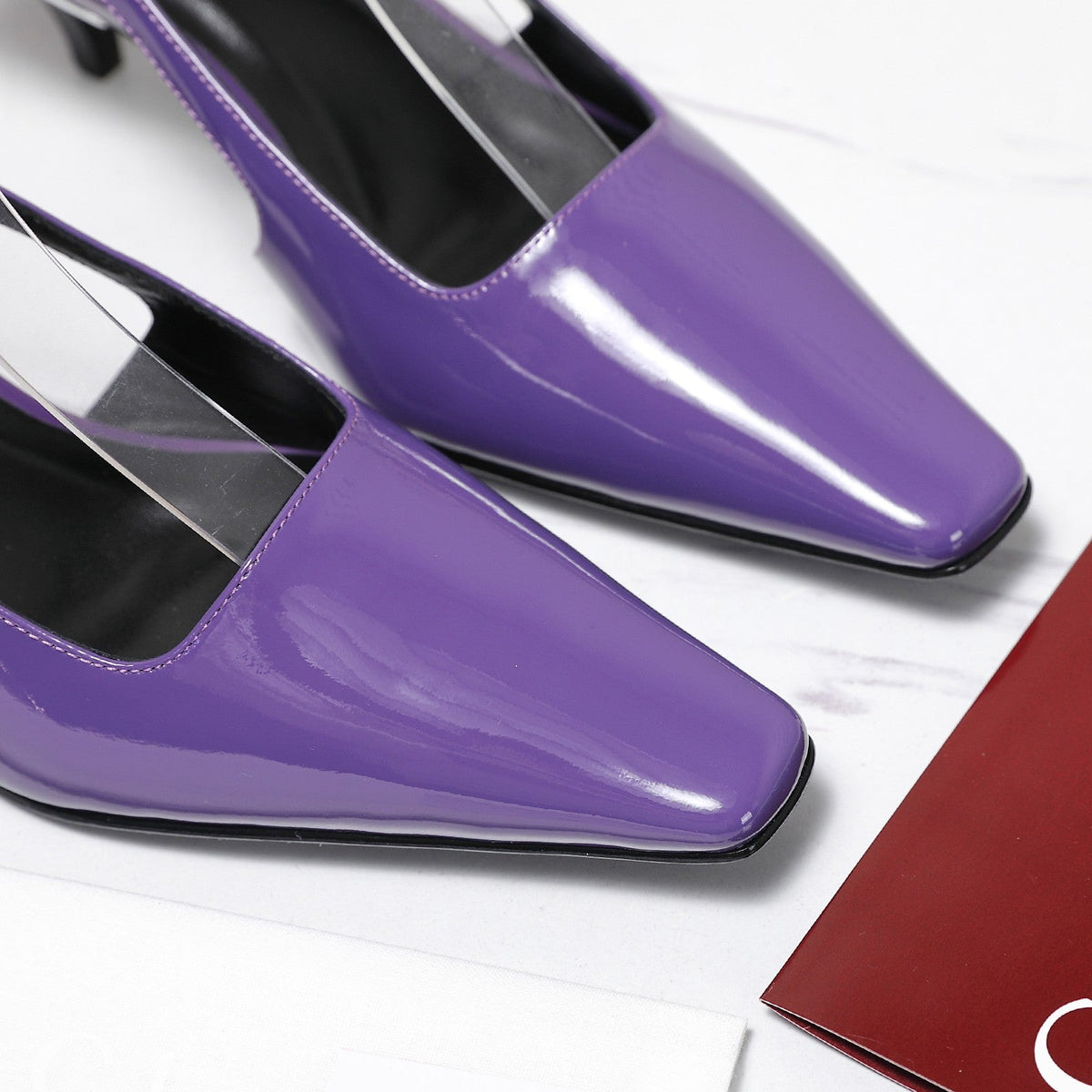 GG 26ss Slingback 60 Purple Sheepskin 601091