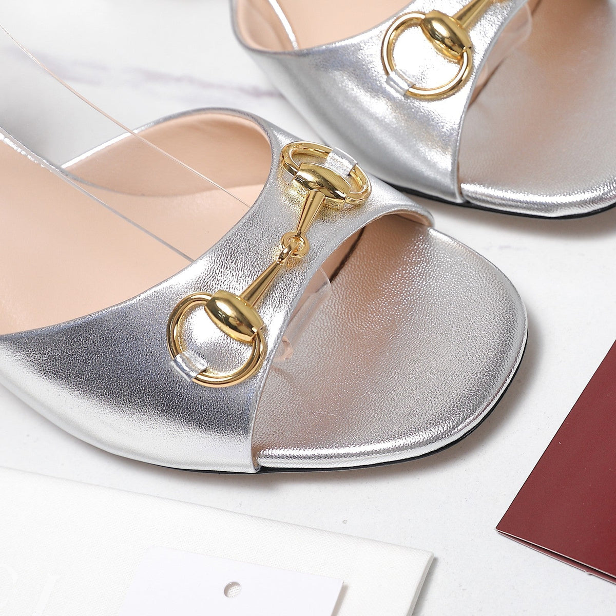 GG 26ss Sandals 55 Sliver Beige Sheepskin 601095
