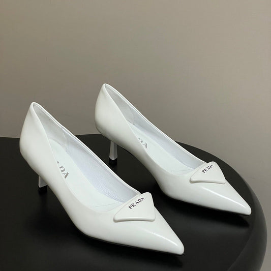 PRA 26SS Pointed Toe Heels White Patent Leather 593839