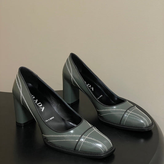 PRA 26SS Pump 70 Dark Olive Green Cowhide 593841
