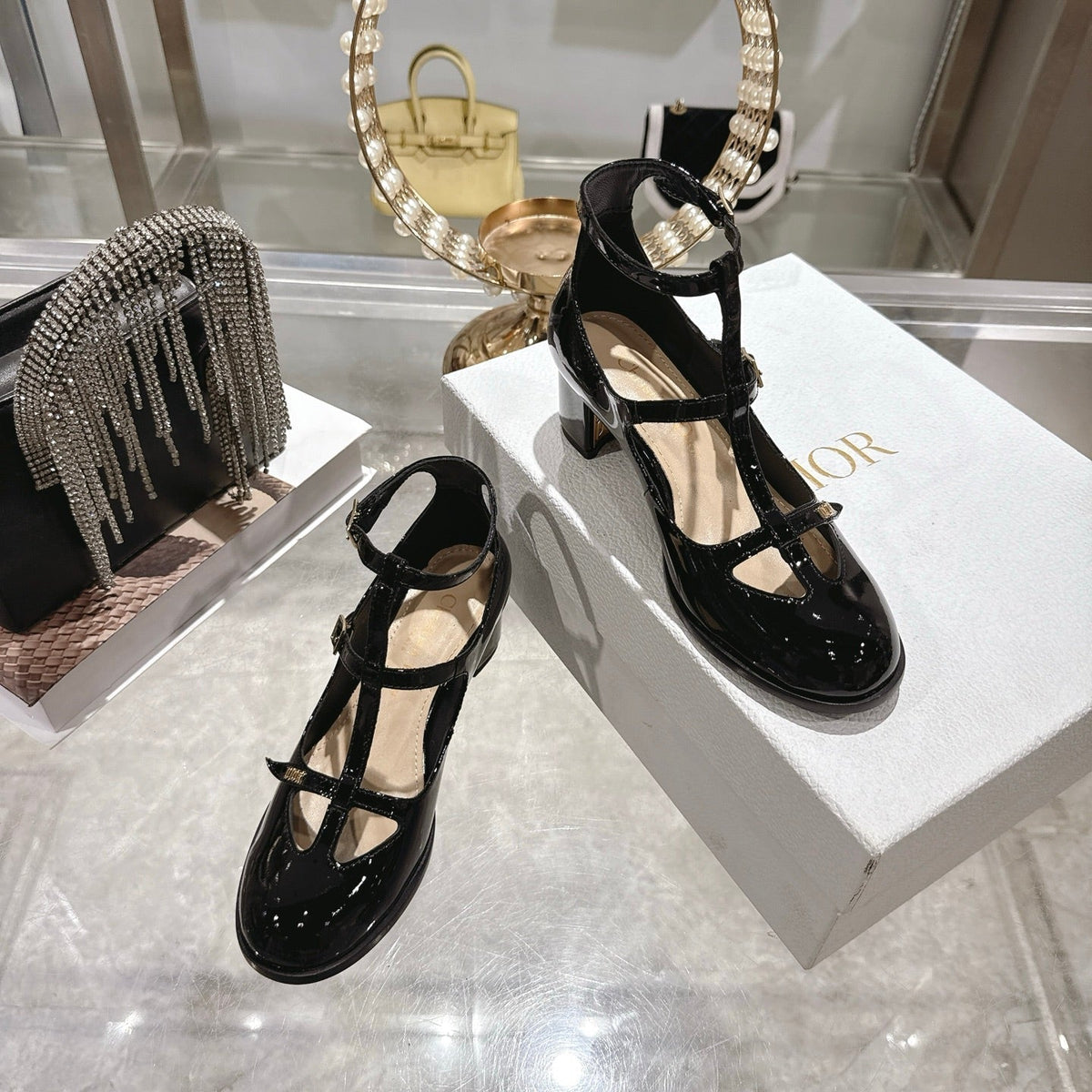 CD 26 Heel Mary Jane 40 Black Patent Leather 592222