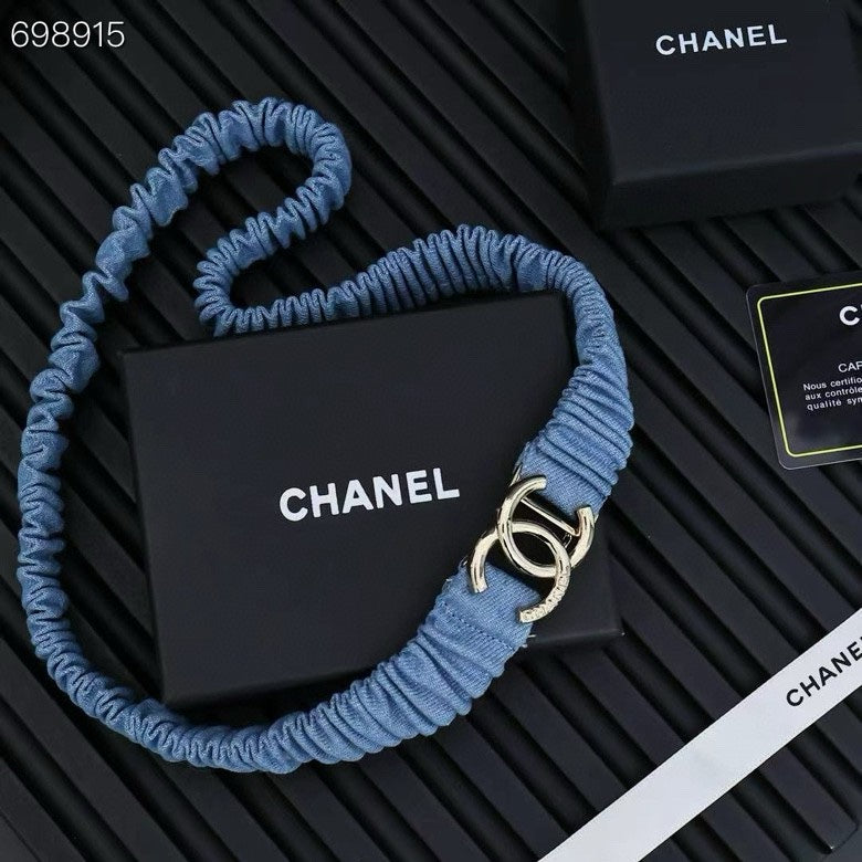 25P IN BLUE DENIM COLOR ELASTIC WAIST BELT