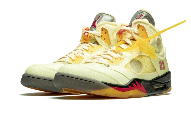 Nike Air Jordan 5 Retro Light Yellow Black Suede