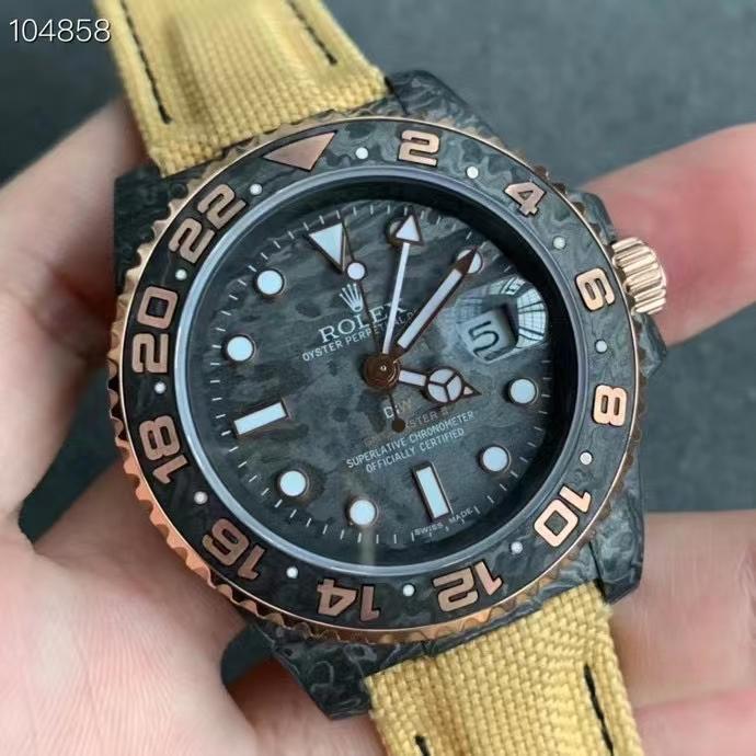 GMT-MASTER II CUSTOM CARBON EVEROSE GOLD